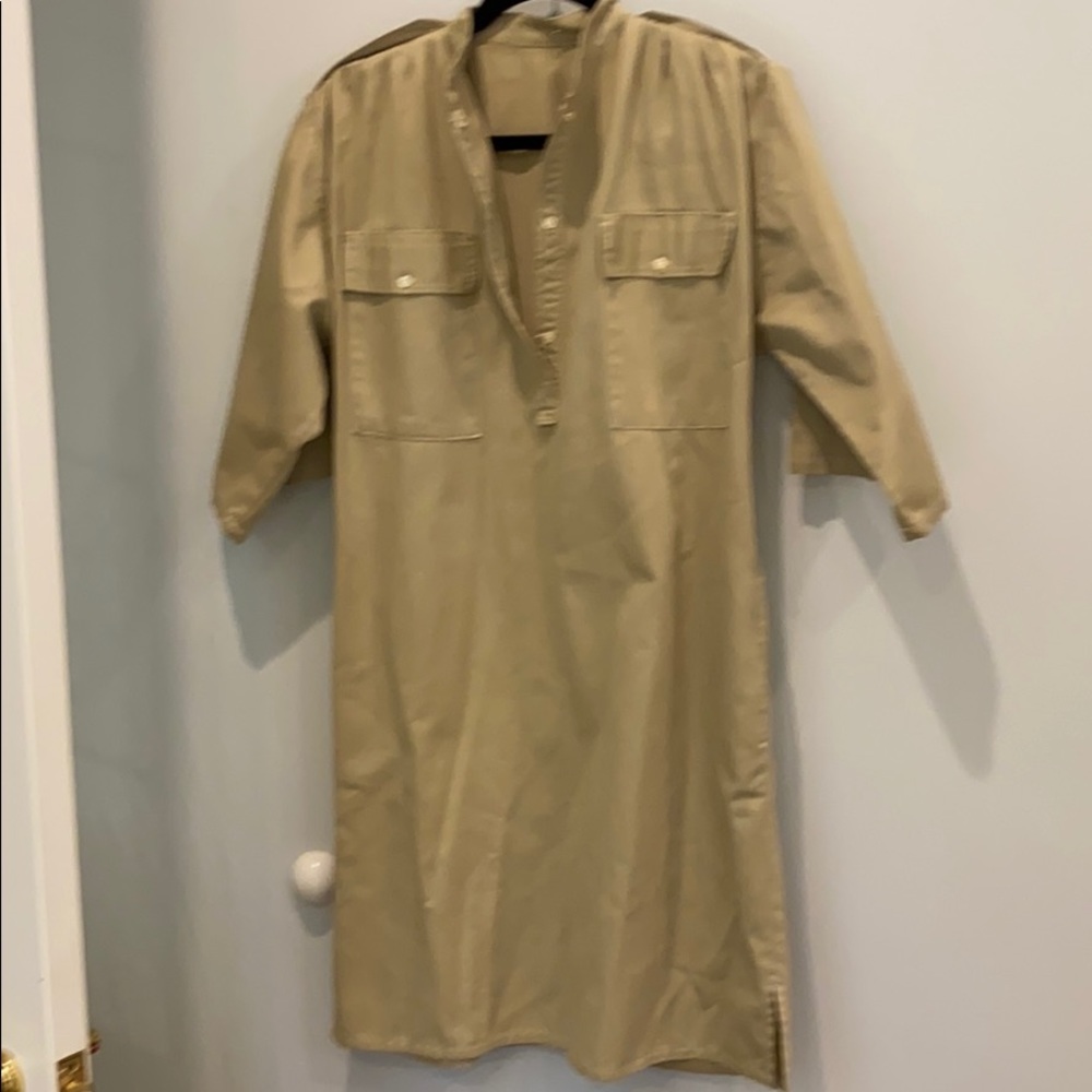 Khaki Shirt Dress-size 8